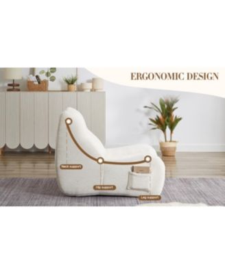 Oversized Bean Bag Chair with Armrests