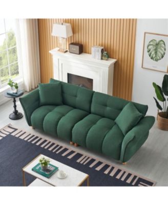 Teddy Sofa (Green) w/ 2 Pillows - Apartment/Office/Living Room