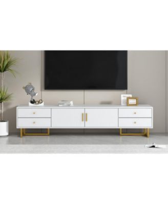 TV Stand for 65+ Inch TV, Modern Entertainment Center with Storage