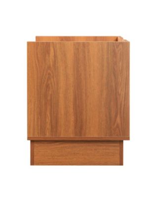 Streamdale Mid Century Nightstand with Charging & LED, 2 Drawers, Bedside/End Table, Black