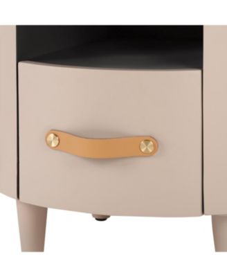 + 1 Pc. + Wood + Drawer & Shelf + Nightstand/End Table