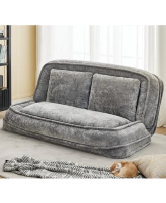 Double Chenille Dog Bed Sofa Couch - Extra Large, Adjustable