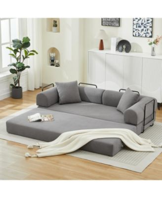 Folding Sofa Bed 78.5" Convertible Couch with Pillows