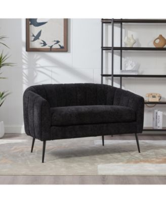 Streamdale Chenille Sofa Set- Loveseat, 2 Chairs, Metal Legs