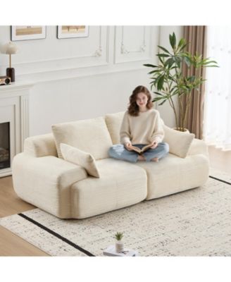 Modern Memory Foam Corduroy Sectional Sofa