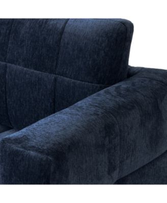  Chenille Box-Tufted Sofa with Stainless Steel Legs