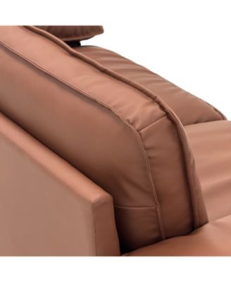 Modern Faux Leather 79" Storage Loveseat