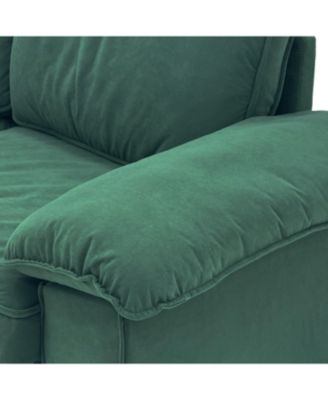 Green Velvet 79" Storage Loveseat - Modern Small Space Sofa