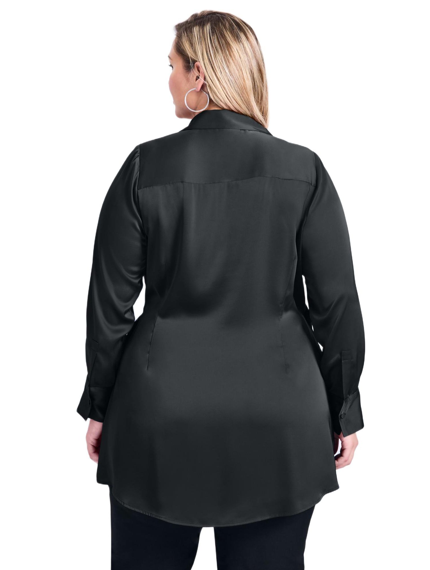 Women's Plus Size Goldi Satin Wrap Blouse