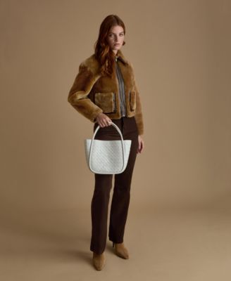 Women's Cropped Shearling Jacket