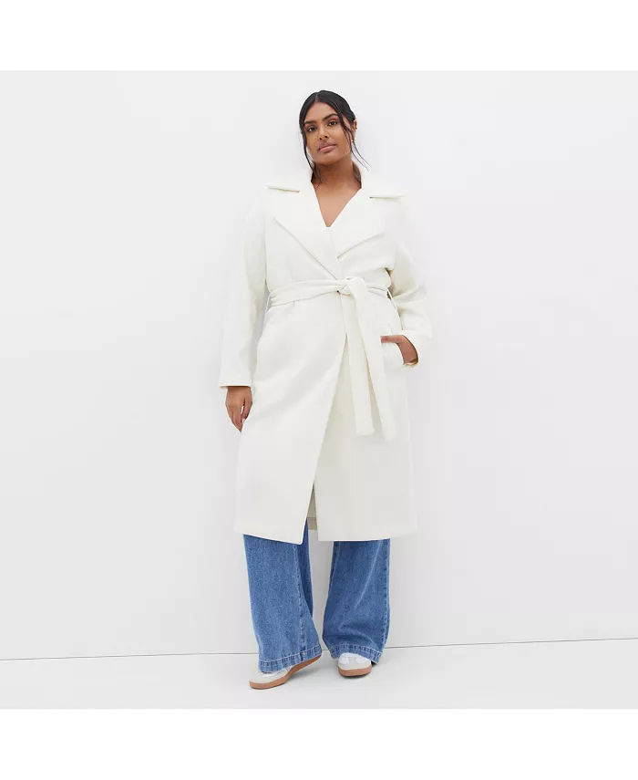 Plus Size Riley Row Belted Coat