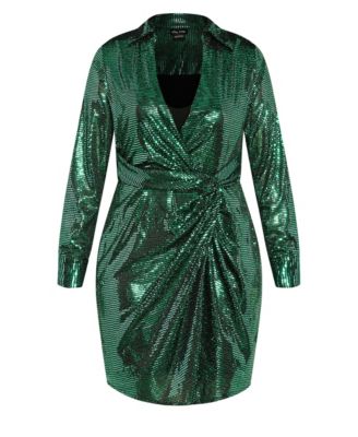 Plus Size Sequin Glow Dress