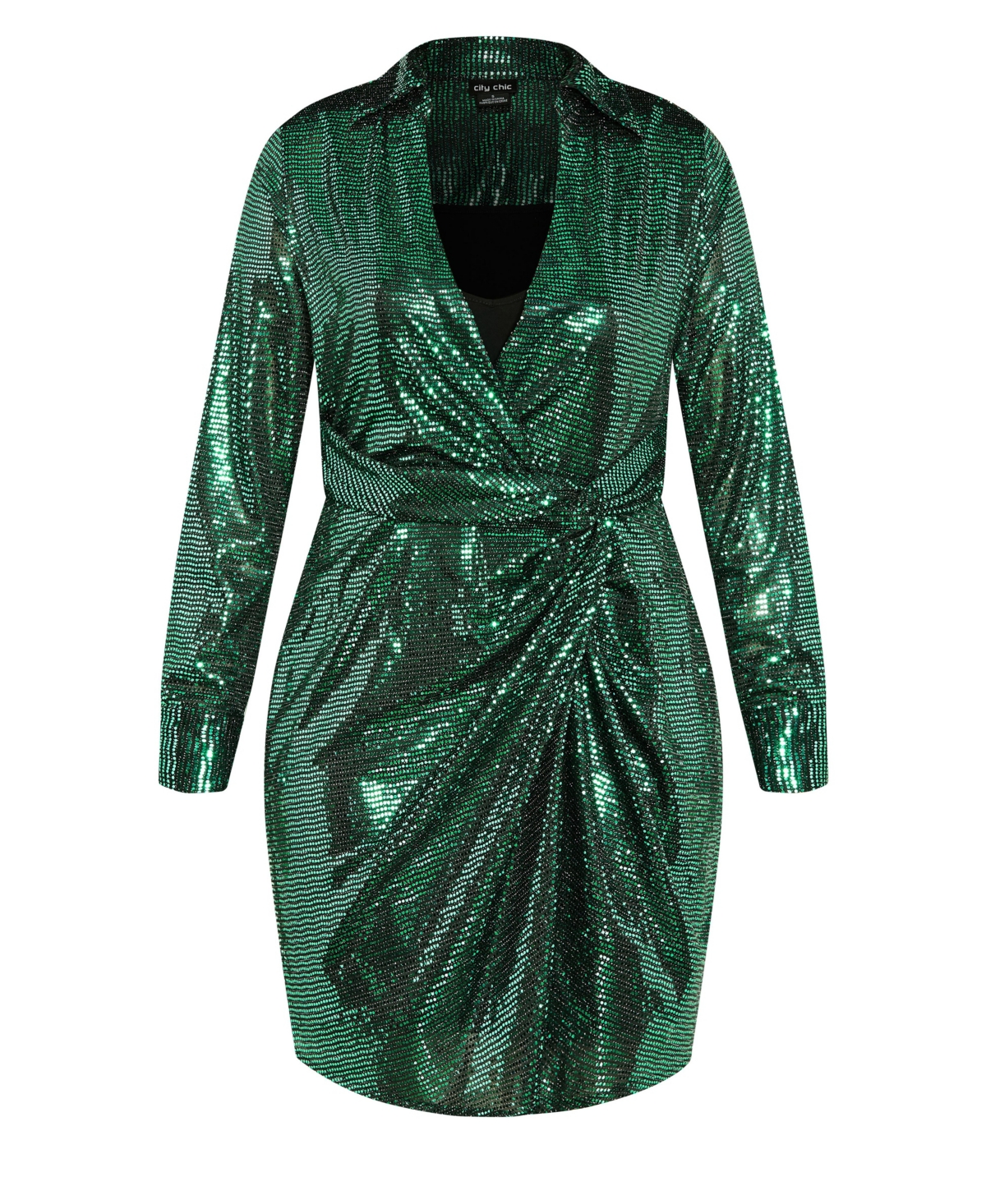 City Chic Plus Sequin Glow Dress