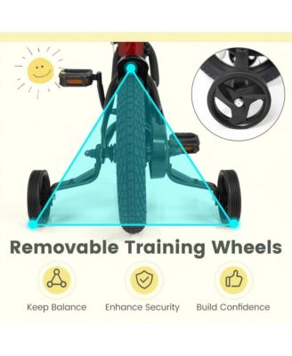 Kids Adjustable Training Bicycle with Dual Brakes and All Terrain Tires