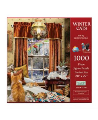 Winter Cats 1000 piece Jigsaw Puzzle for Adults