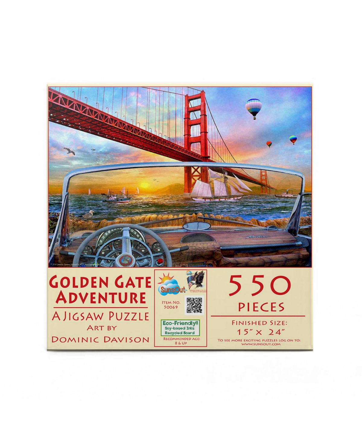 SunsOut Golden Gate Adventure 550 piece Jigsaw Puzzle for Adults