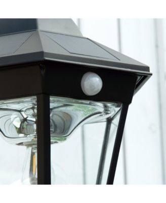 77" Outdoor Solar Light Post, Motion Activated Lamp,