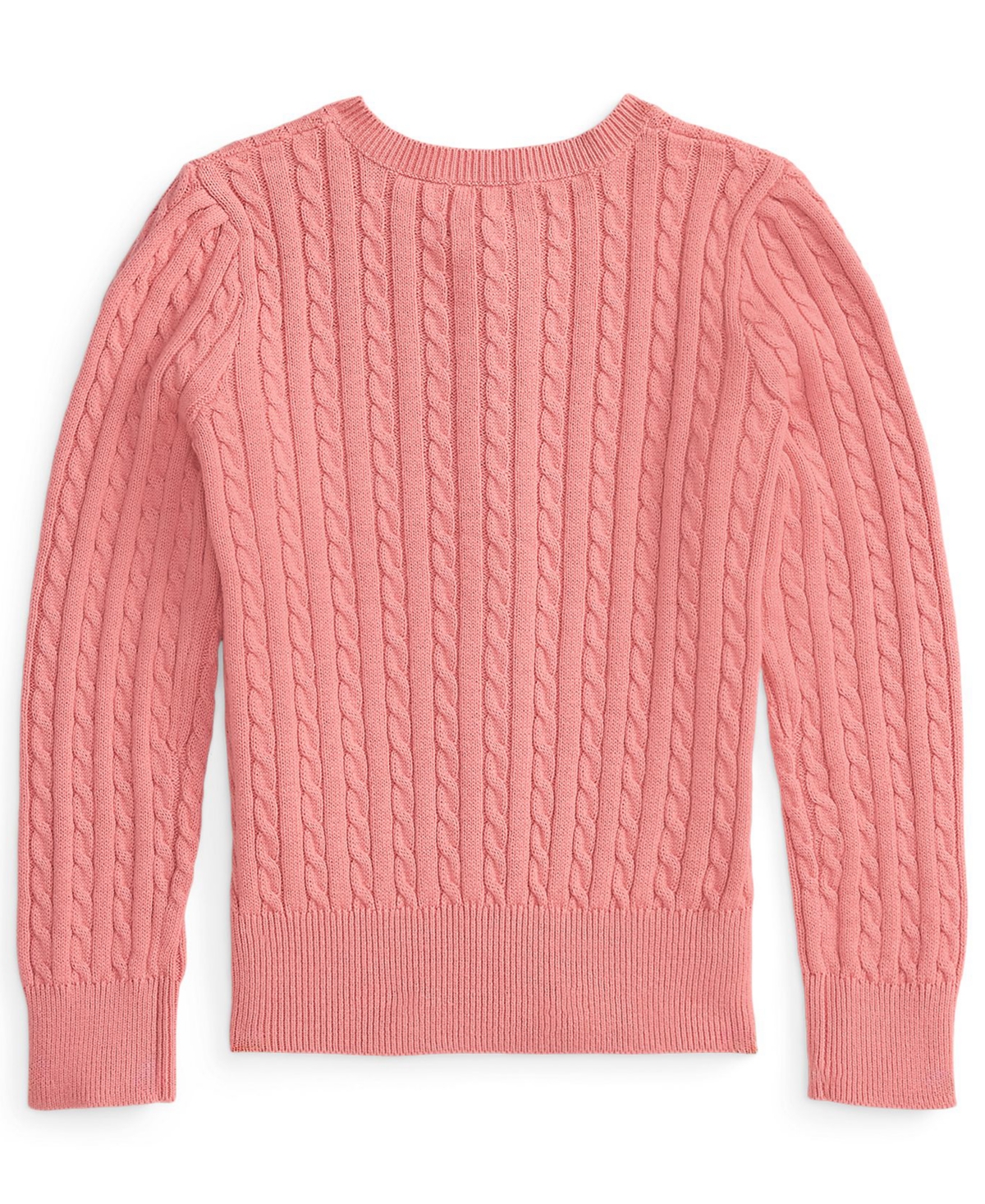 Polo Ralph Lauren Girls' 2T-6X Mini-Cable Front-Button Cardigan