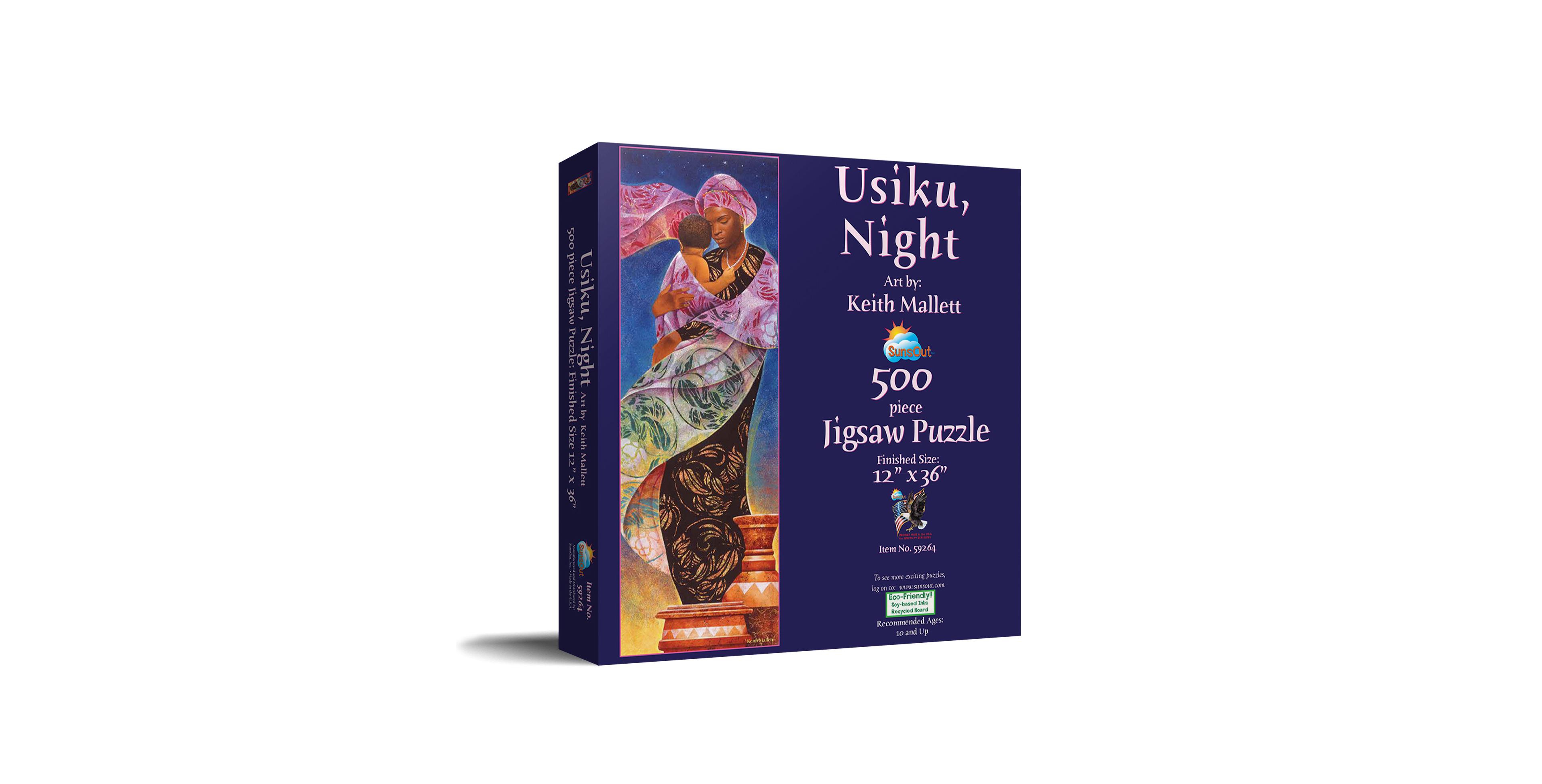 Sunsout Usiku Night Mother's Day 500 Piece Jigsaw Puzzle, Ages 15+