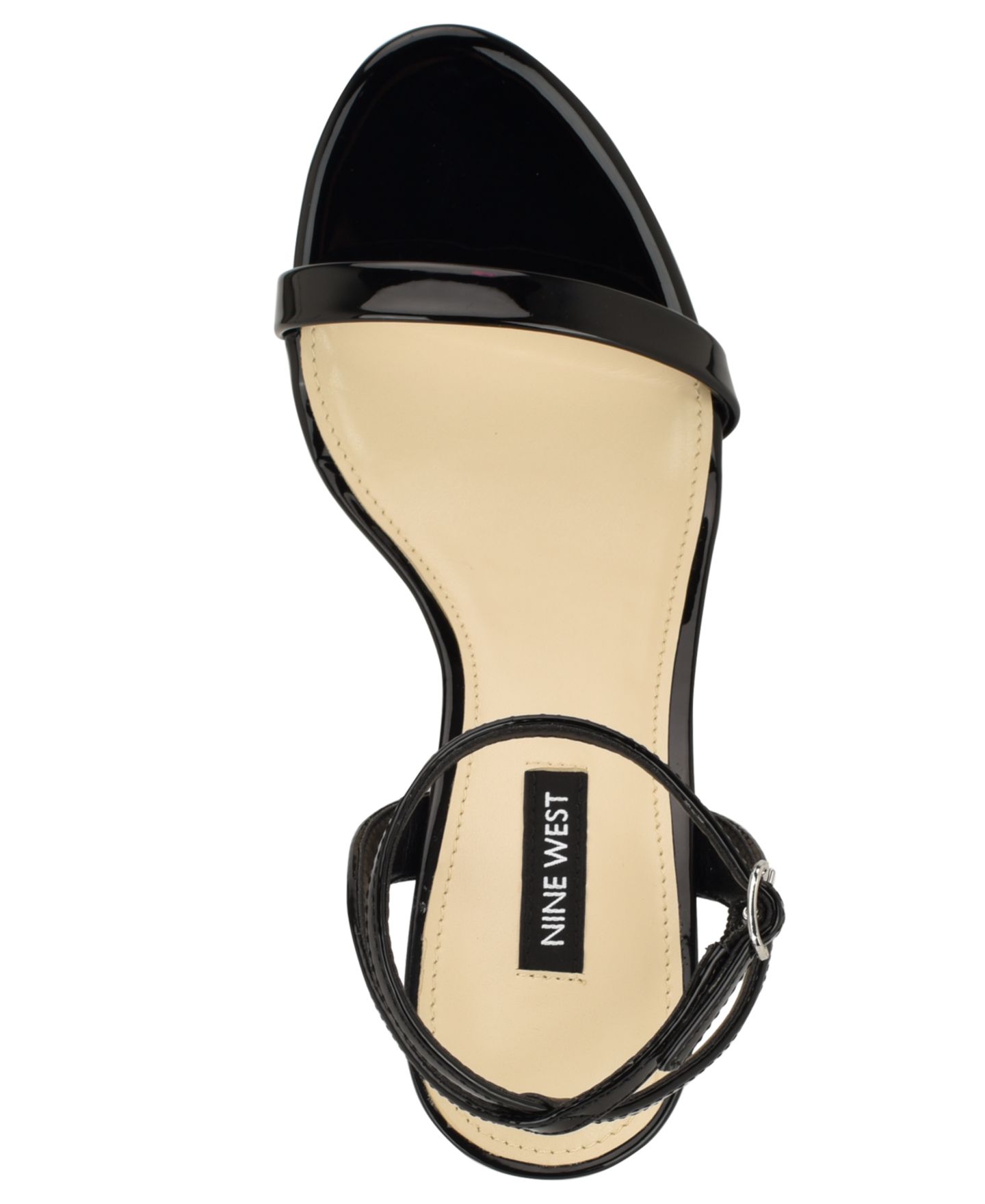 Женские сандалии Nine West Waltz Strappy Stiletto Dress Sandals, цвет: Чёрный лаковый — фото 4