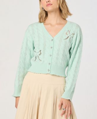 Women's V-Neck Button-Front Sweater