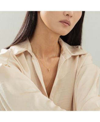 14k Gold Plated Aveline Crystal Cross Necklace Holiday Gift Guide