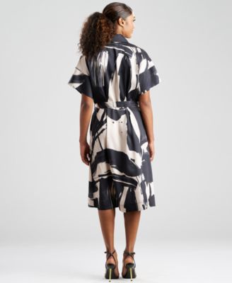 Women's Brushstroke Short-Sleeve Dress
