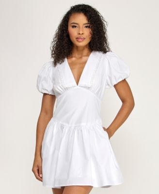 Women's Short Puff-Sleeve Dress