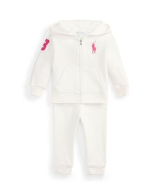 Baby Girls' Big Pony Fleece Zip Hoodie and Pants, 2-Piece Set