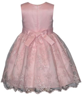 Baby Girls' Border Embroidery Party Dress and Bloomers