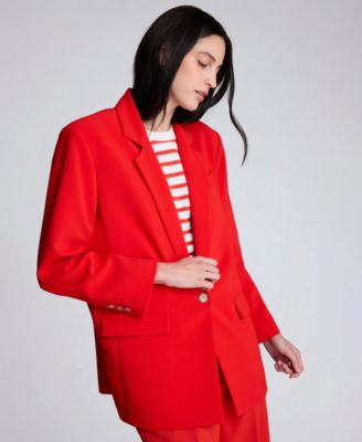 Women's One-Button Notch Collar Jacket