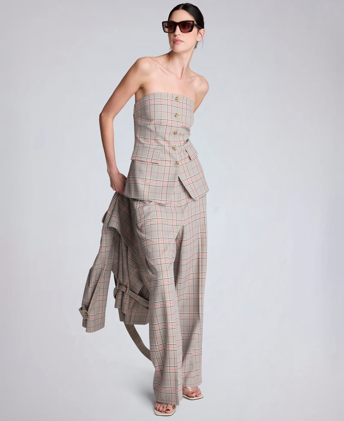 Kenneth Cole Women's High Rise Wide Leg Pants