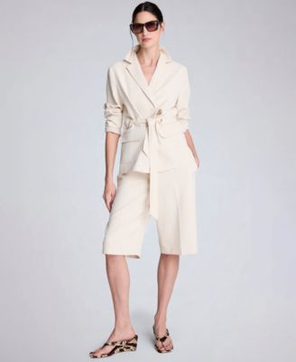 Women's Notch Collar Vision Twill Belted Jacket