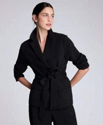 Women's Notch Collar Vision Twill Belted Jacket