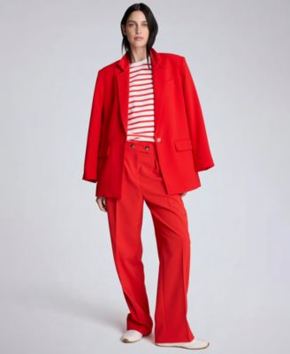 Women's Criss Cross Waist Mid Rise Trousers