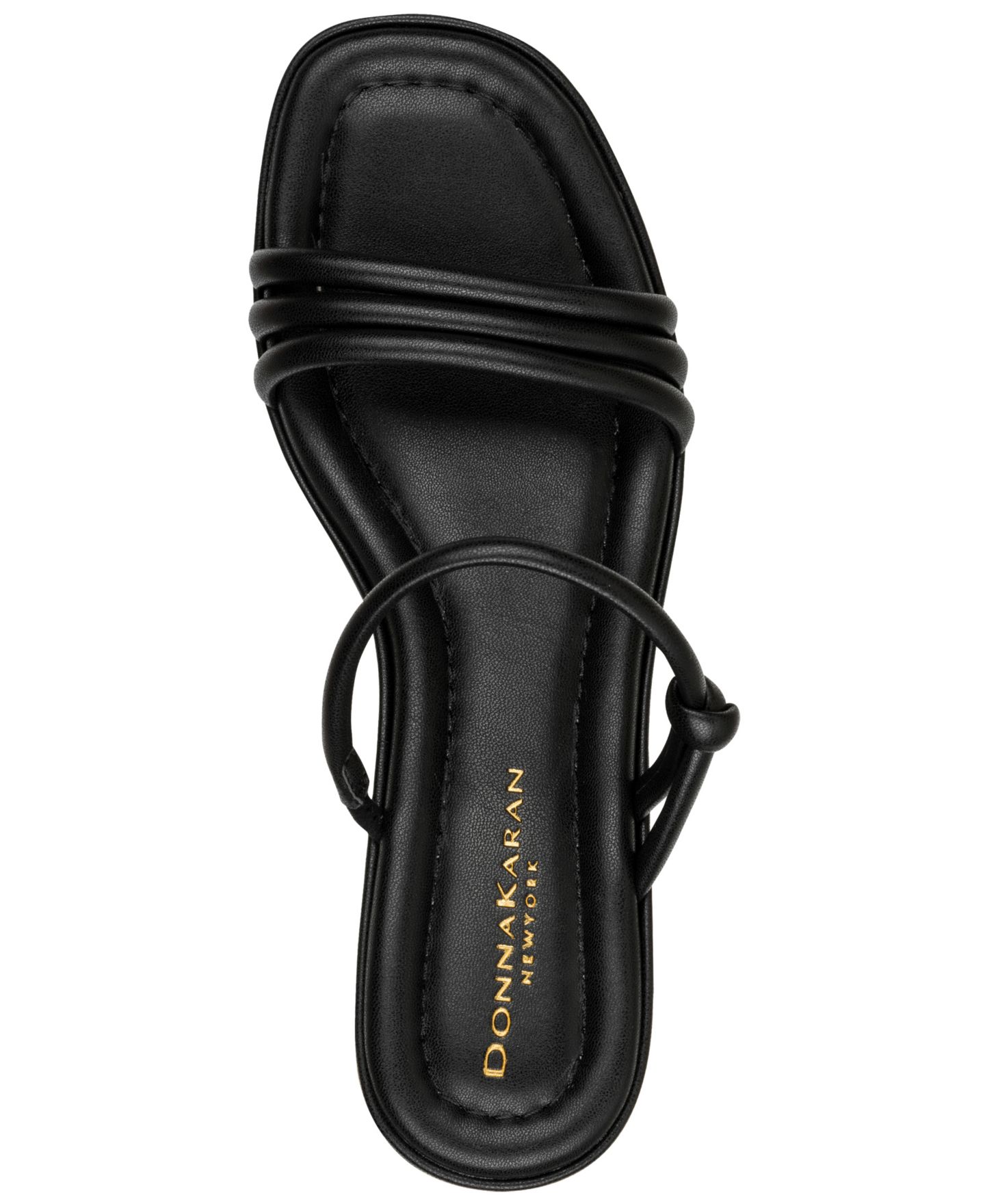 Женские сандалии Donna Karan New York Tafeta Multi Band Heeled, цвет: Чёрный — фото 4