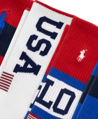 Men's USA Stadium Crew Socks, 6-Pack
