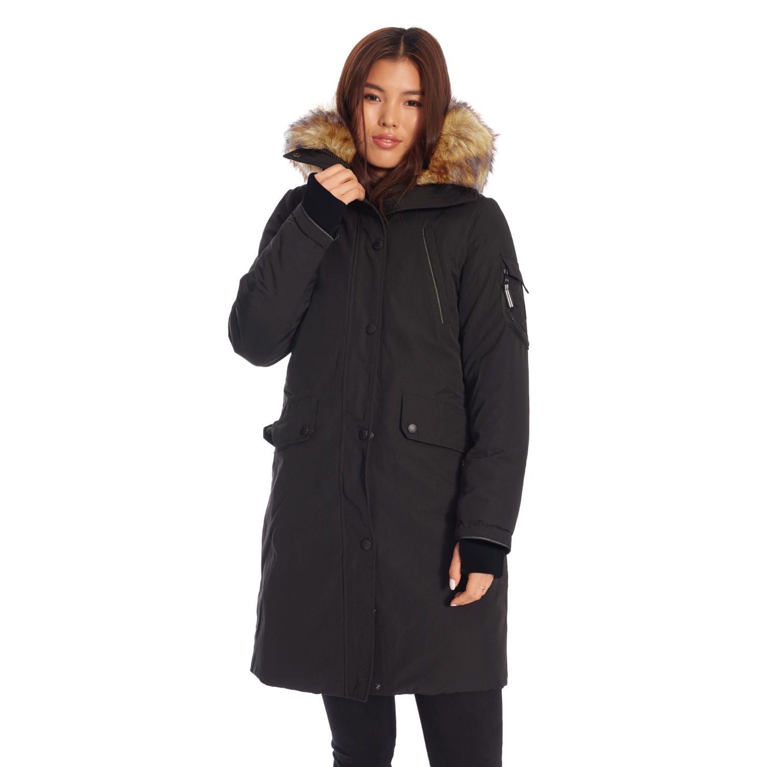 Women's Laurentian | Long Winter Parka with Faux Fur Hood
