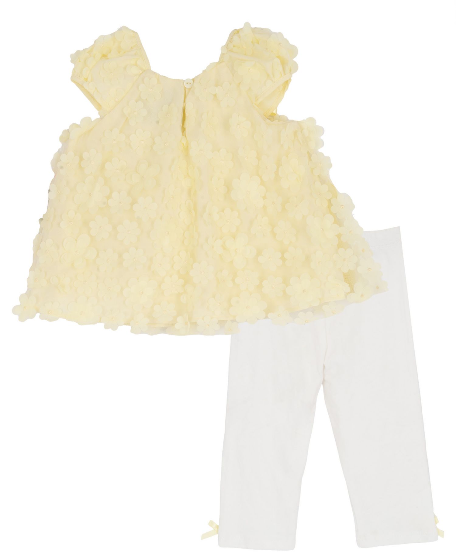 Baby Girls' 3D Flower Sequin Top and Knit Leggings, 2-Piece Set