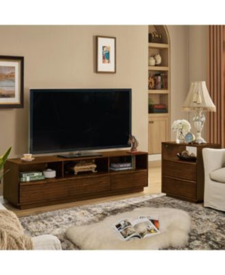 63" Mid-Century TV Stand - Walnut