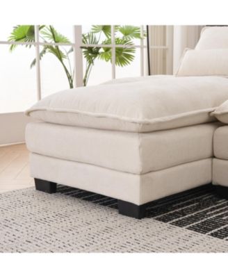 Streamdale Modern U-Shaped Sofa with Console, USB, Sleeper Couch