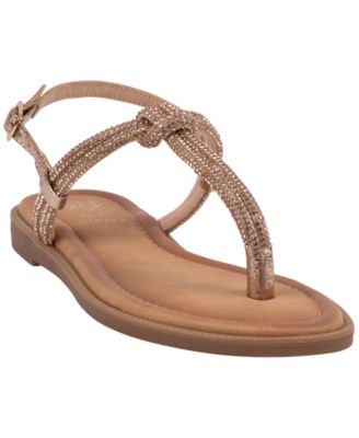 Women's Alonde Embellished T-Strap Flat Sandals