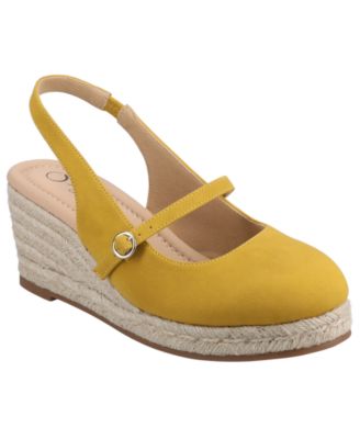 Journee Women's Asmyna Slingback Mary Jane Espadrille Wedges