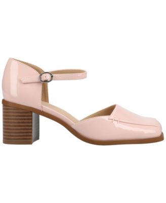 Women's Evangeline Block Heel Square Toe Pumps