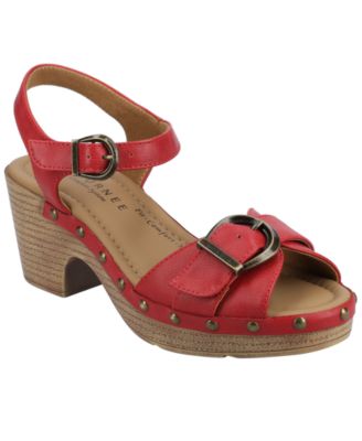 Women's Sisilia Stacked Heel Ankle Strap Sandals