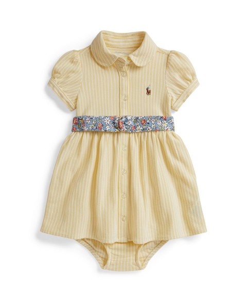 Детские Polo Ralph Lauren Baby Girls' Polo Club Collar Dress and Bloomers, 2-Piece Set