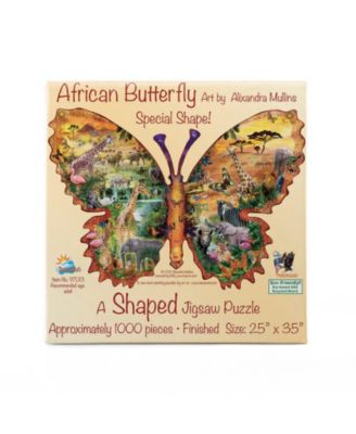 African Butterfly 1000 piece Jigsaw Puzzle for Adults Special Shape