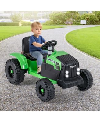 Kids 24V Ride On Tractor with Detachable Trailer Remote Control and Safety Features