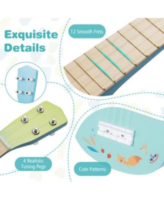 Kids Beginner Ukulele with Nylon Strings and Basswood Body for Early Music Learning