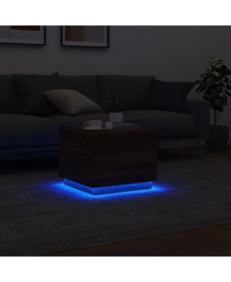 Coffee Table Brown Oak Engineered wood 19.7x19.7x15.7 in